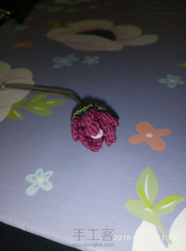 花托研究半天，小编的图20好像不对的，感觉这么小的花也很虐了，再也不想做了。。。0.8扁蜡做的成品还是很好看的😁，嘻嘻，谢谢亲的教程。。。 第1张