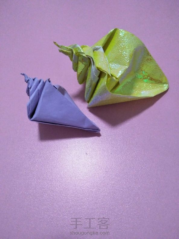 折纸海螺。 第1张