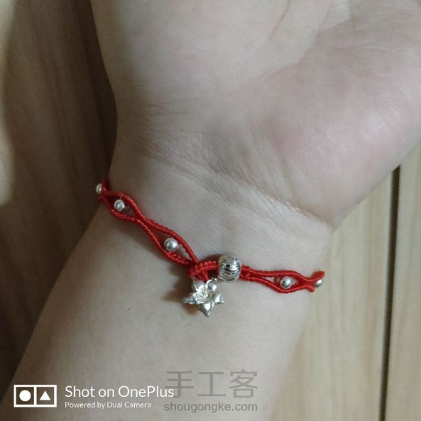 很喜欢这款，越细的线越美，我是用0.6股线包1的蜡线，硬邦邦的，不错，换1的线显粗糙。。。谢谢教程，祝手艺人们节日快乐～ 第5张