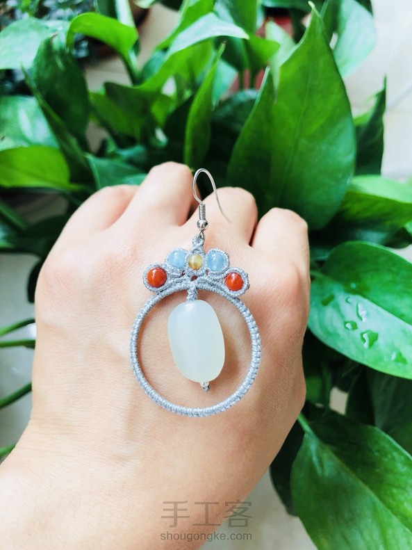 多宝耳环，各种玉石珠子，好喜欢😍