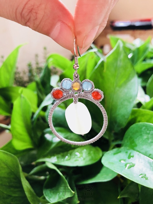 多宝耳环，各种玉石珠子，好喜欢😍 第1张