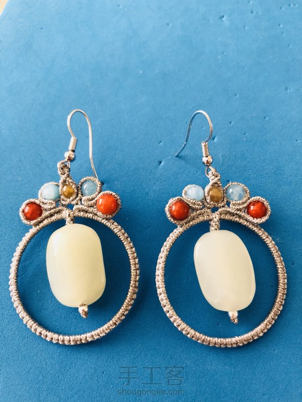 多宝耳环，各种玉石珠子，好喜欢😍 第3张