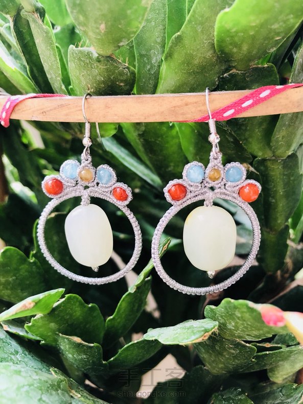 多宝耳环，各种玉石珠子，好喜欢😍 第4张