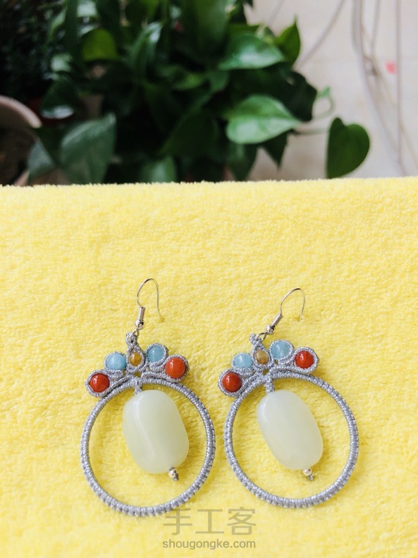 多宝耳环，各种玉石珠子，好喜欢😍 第5张