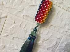 手工不够细致,跟原作者的区别太大,没有勇气编第二个了,主体编完,其它的草草收工,这是做手工的大忌吧,只能说懒😃