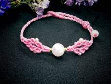 粉粉嫩嫩的珍珠手链
