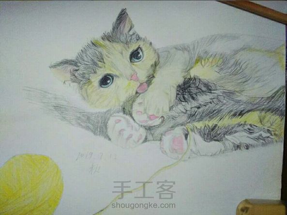 帮朋友画的，上色是真的难，可能颜色不太对，大佬轻喷，一只萌新瑟瑟发抖。