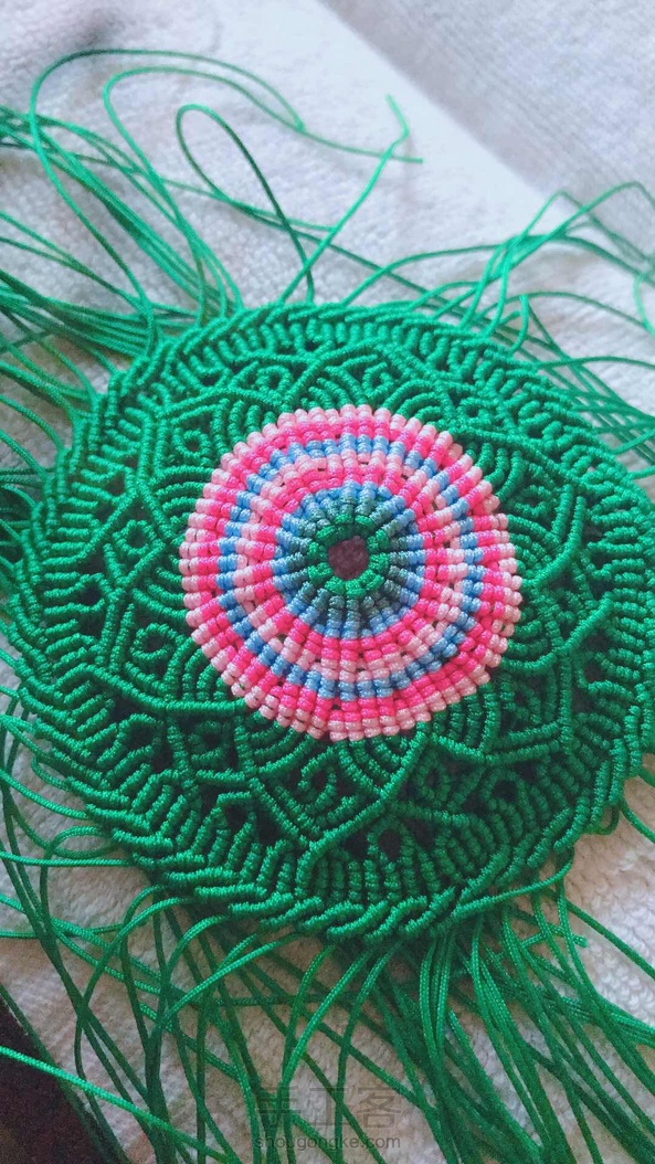 谢谢牧歌老师 这个作品是我爱上编织的源泉 颜色我自己调换了这个流苏我老是处理不好
 第1张