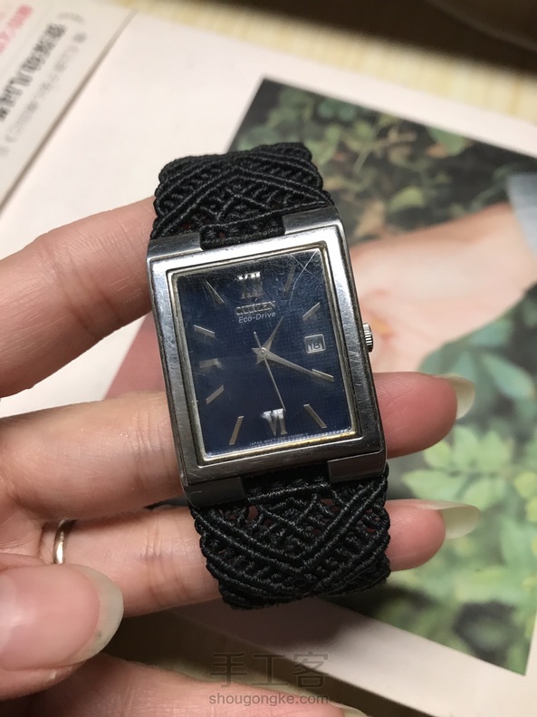 老公戴好多年的手表，二十多米的线线🧵，太有成就感啦！感谢教程😊 第2张