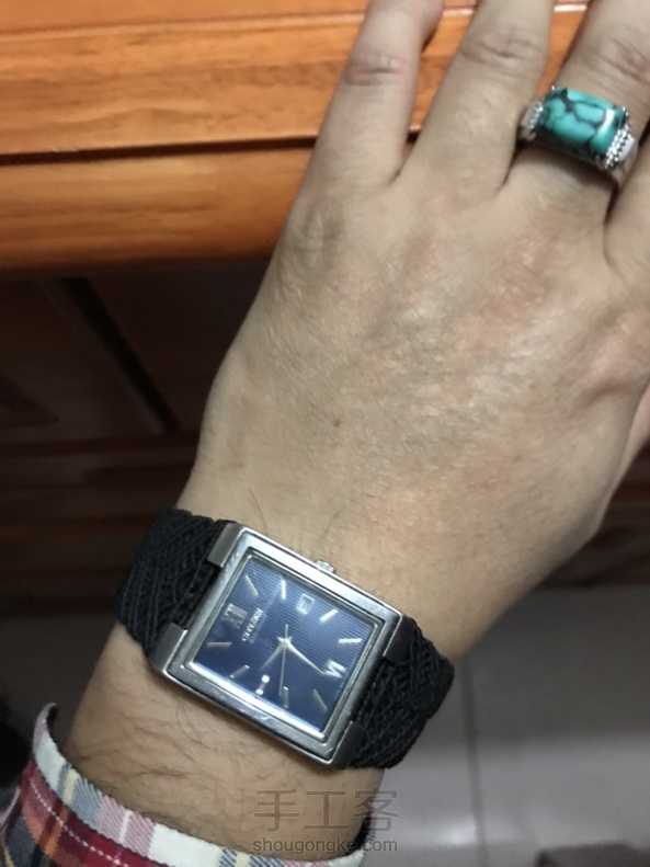 老公戴好多年的手表，二十多米的线线🧵，太有成就感啦！感谢教程😊 第3张