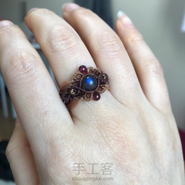 客定茶色系渐变戒子