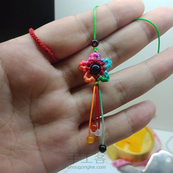 没有耳钩，做了一个耳线😄