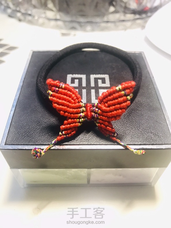 交作业，蝴蝶头绳