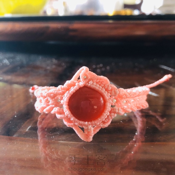 粉粉嫩嫩的手绳 终于完成了 😂 谢谢老师教程 用时有点长 还需要努力学习和加强练习 fendou💪 第1张