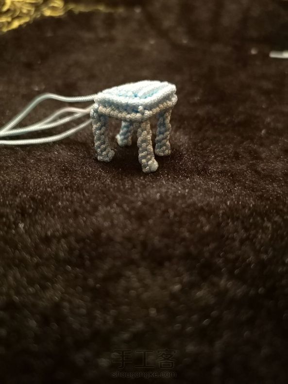 没有铜丝只能这样了😄谢谢教程😜 迷你凳子😂 第1张