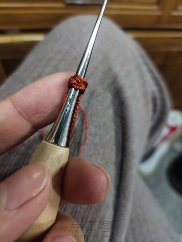 72号玉线 双层菠萝结 用线量13.8厘米