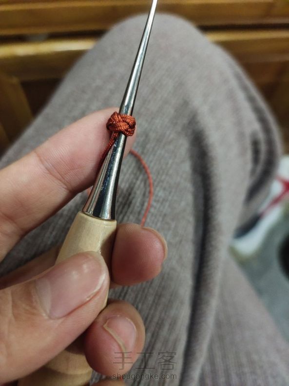 72号玉线 双层菠萝结 用线量13.8厘米 第1张