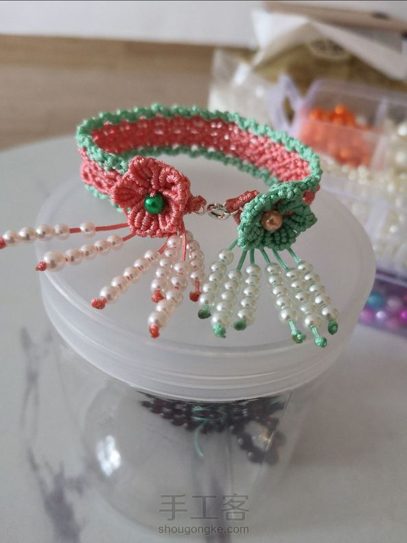 感谢亲的教程，编的不是很好😊，正在努力学习中！特别喜欢编绳呢