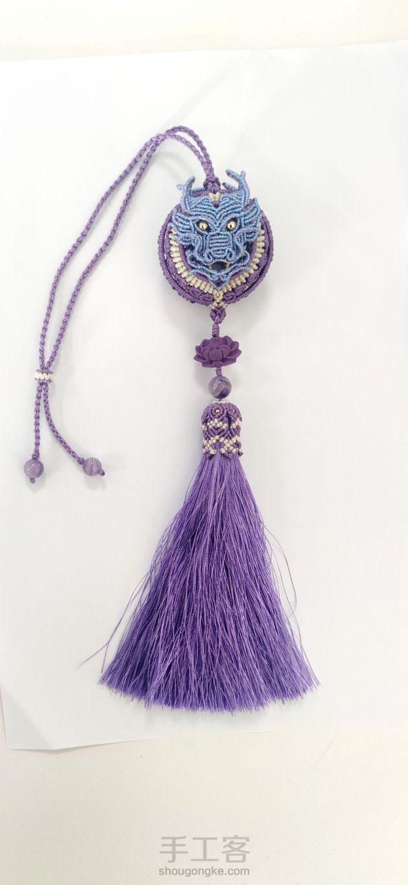 实物更好看，流苏帽用的72玉线，估计扁蜡线效果会更好 第1张