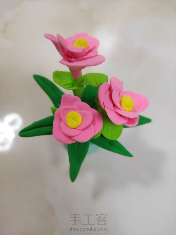 第一次用超轻粘土做花🌹