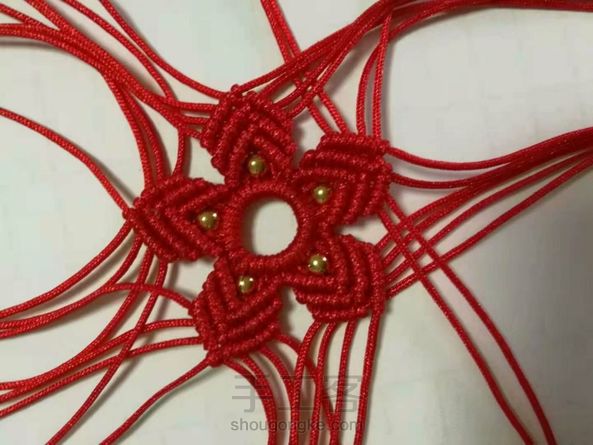 纯手工编绳莲花挂饰 第5张