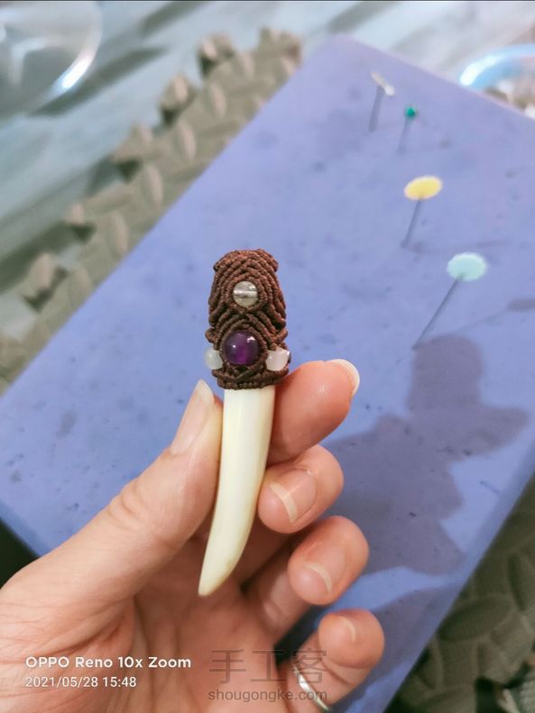 压箱底的野猪牙拿出来编了。😂😂