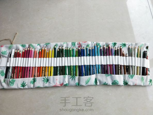 手作彩铅笔帘 第1张