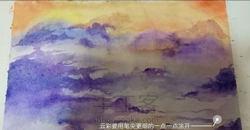 手残党？如何零基础画水彩星空画 第16步