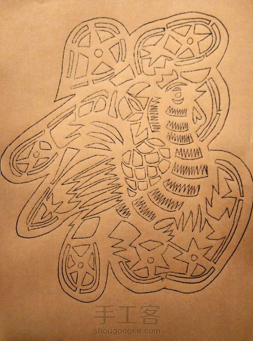两种福鸡剪法 第2步