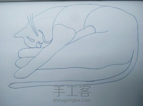 小懒猫_禅绕画 第2步