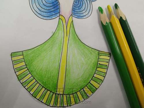 彩铅画发型 第11步