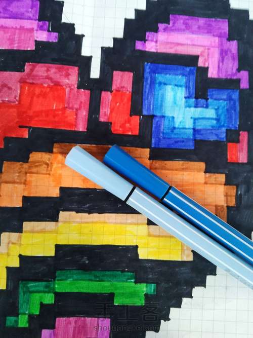 像素画__彩虹心 第14步