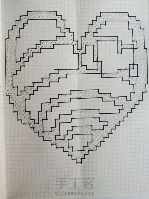 像素画__彩虹心 第3步