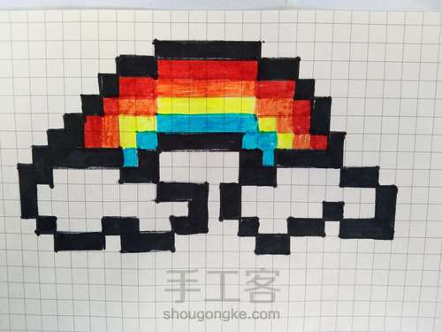 像素画__七色彩虹 第8步