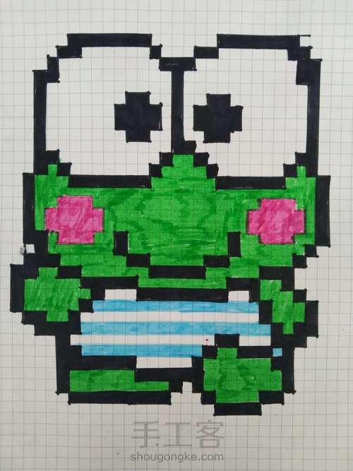 像素画__绿豆蛙 第1步