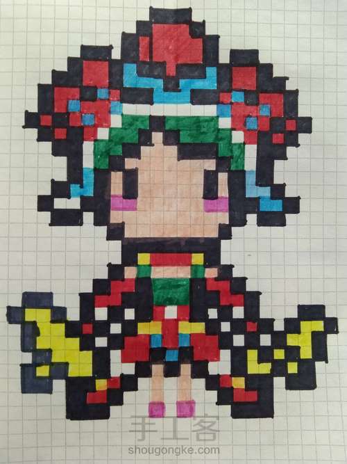 像素画__动漫人物 第6步