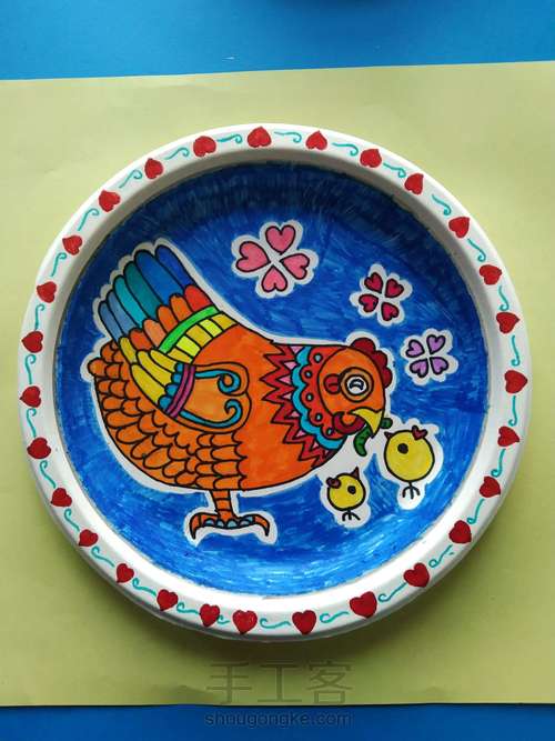 手绘挂盘__母爱 第1步