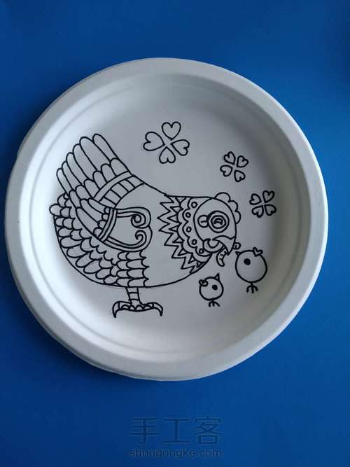 手绘挂盘__母爱 第3步