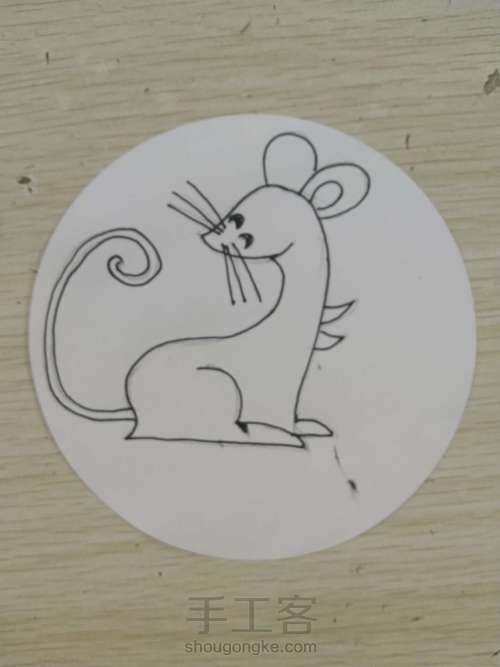 十二生肖圆形装饰画一鼠 第3步