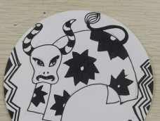 十二生肖圆形装饰画一牛