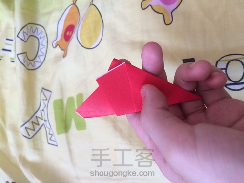 帅气的标题--五边形（可以折玫瑰） 第11步