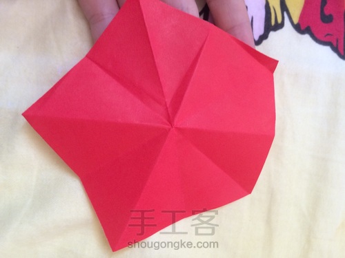 帅气的标题--五边形（可以折玫瑰） 第14步