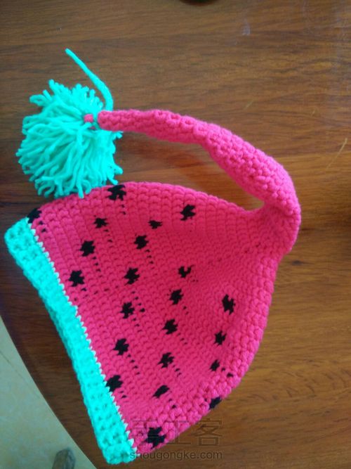 钩针西瓜🍉帽 第15步