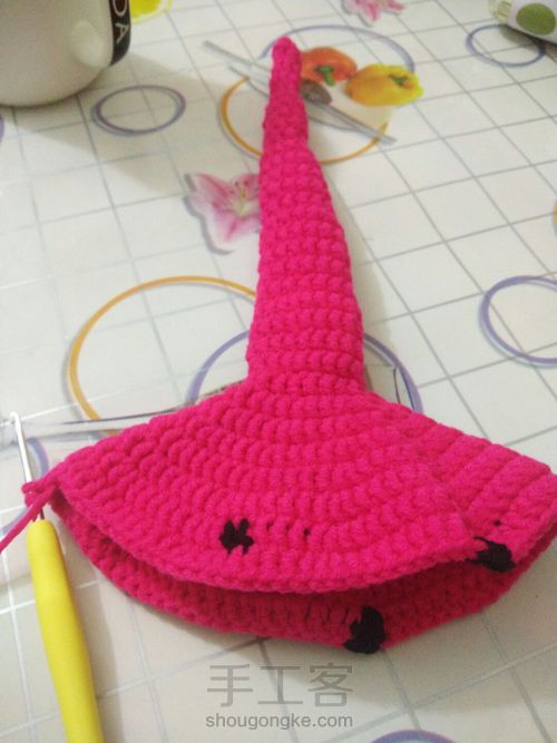 钩针西瓜🍉帽 第5步