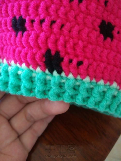 钩针西瓜🍉帽 第8步