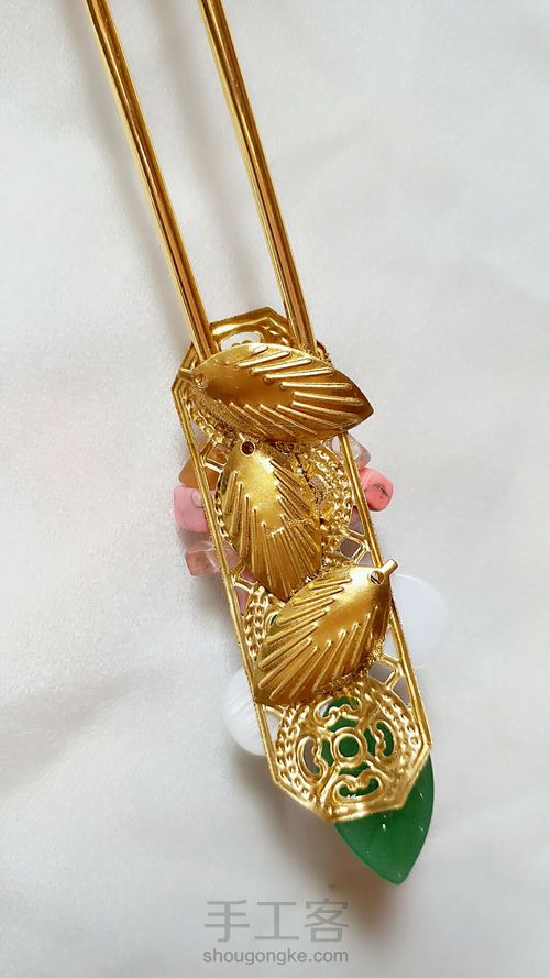 日常唯美简约发钗 第5步