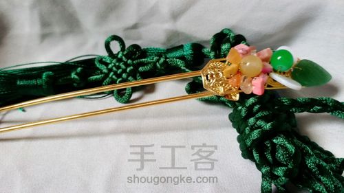 日常唯美简约发钗 第6步