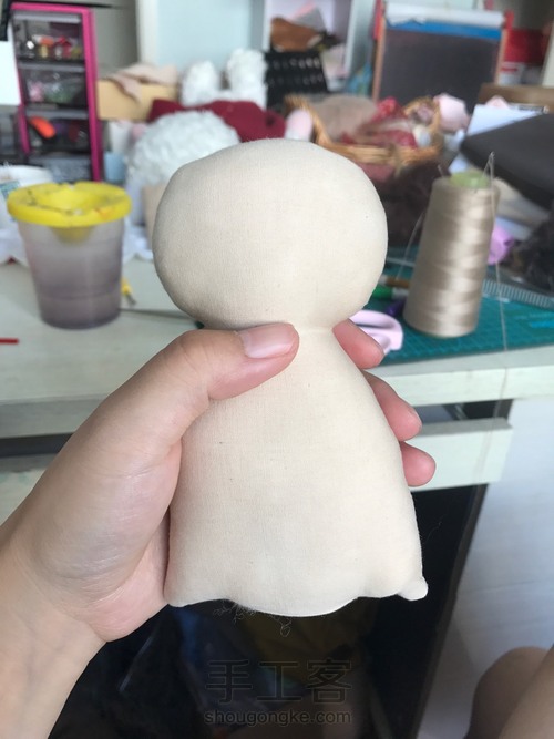 乡村风布娃娃素体制作技法 第8步