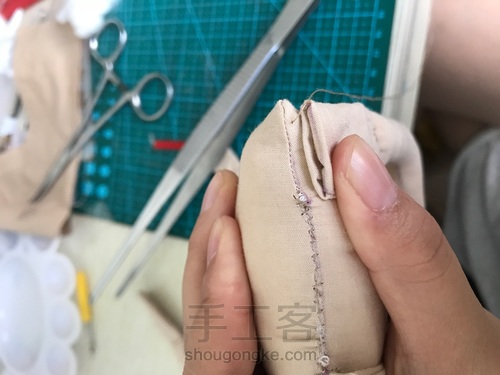 乡村风布娃娃素体制作技法 第18步