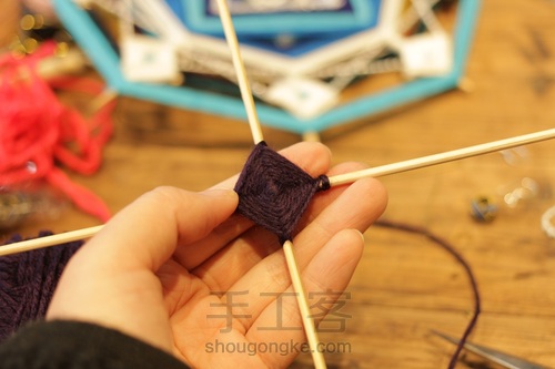 原创MANDALA曼陀罗编织教程 第5步